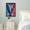 Diamond Painting -DIY Round Drill Independence Day Statue of Liberty with Wing(60*40CM)
