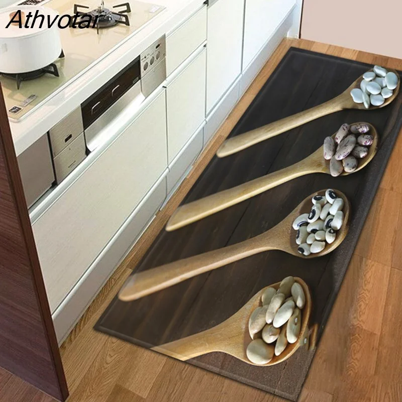 Athvotar Entrance Doormat Home Bedroom Floor Decoration Hallway Mat Balcony Bathroom Anti-Slip Carpet Modern Printing Long Rug