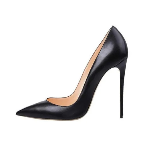 Woman High Heels Women Shoes Pumps 12 Cm Stilettos Shoes For Women PU Leather Wedding Shoes Brown Nude Black 