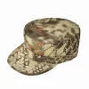Military hat outdoor camouflage hat men and women casual flat cap American camouflage training hat sun visor soldier hat octagonal hat