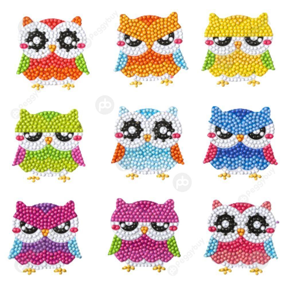 

Owl-DIY Creative Diamond Sticker, 501 Original