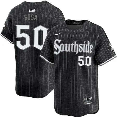Men's Chicago White Sox #50 Lenyn Sosa Black Home Official Player Jersey IAH2