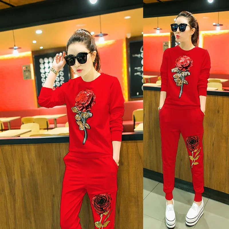 Brownm piece sets womens outfits korean two piece women top and pants fall 2022 fashion women clothing tracksuit long sleeve casual