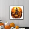Halloween K&uuml;rbis Skelett - runder Bohrer Diamantmalerei - 40*40cm