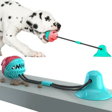 Pet Supplies Sucker Dog Toy Molar Bite Resistant Ball Leaking Food Bowl Dog Tug