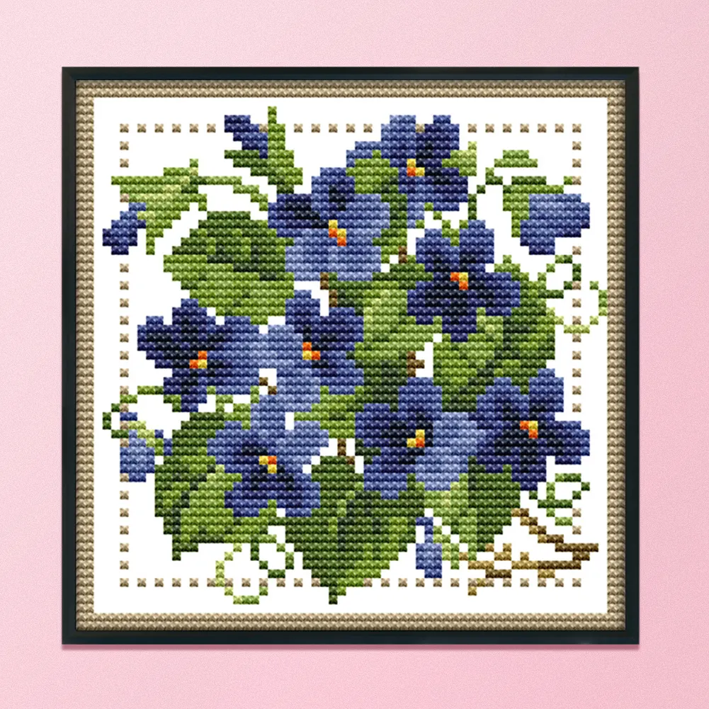 14ct Stamped Cross Stitch - Flower(17*17cm)