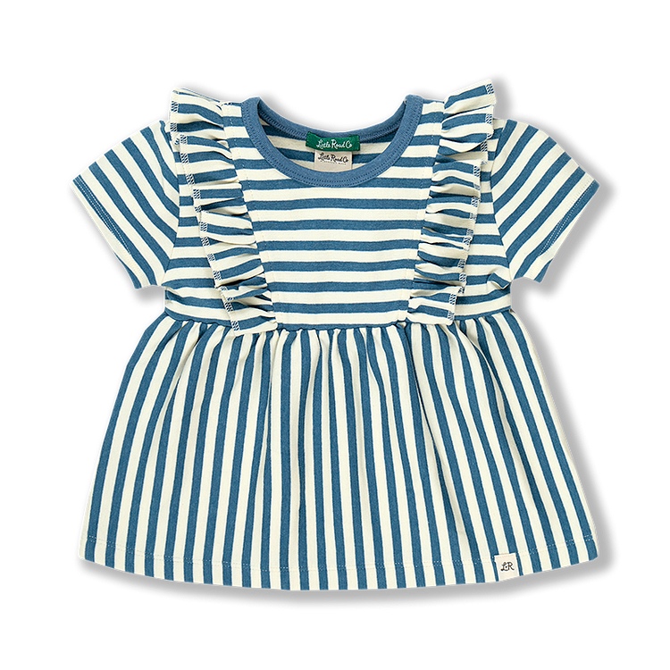Bluefin Classic Stripe Flutter Peplum Tee