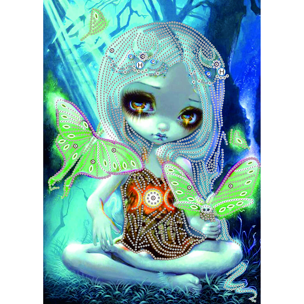 

30*40CM - Special Shaped Diamond Painting - Big Eyes Doll, 501 Original