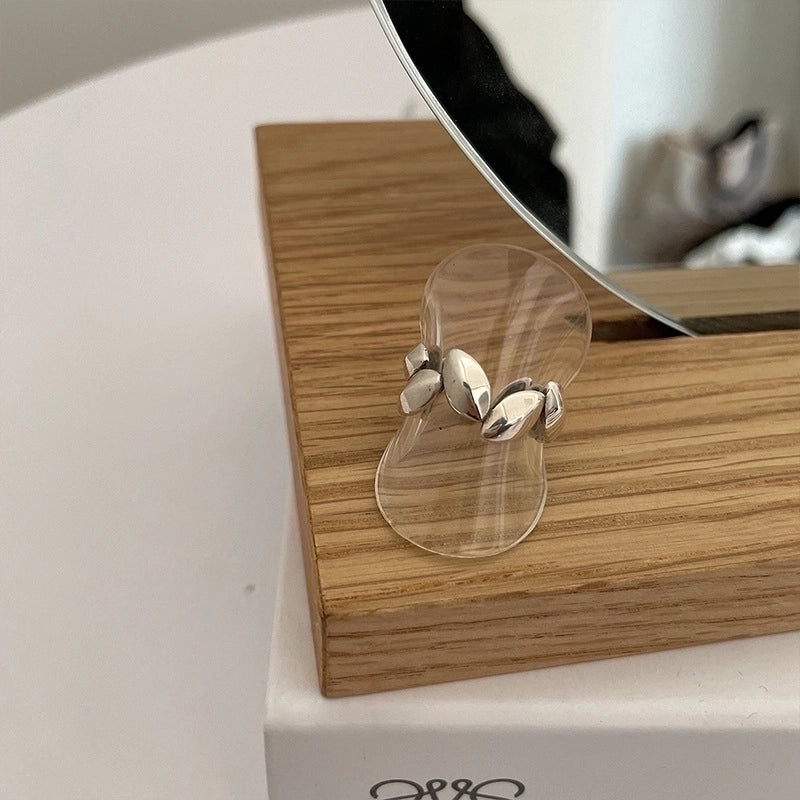 Minimalist Geometric Copper Silver Plated Rings