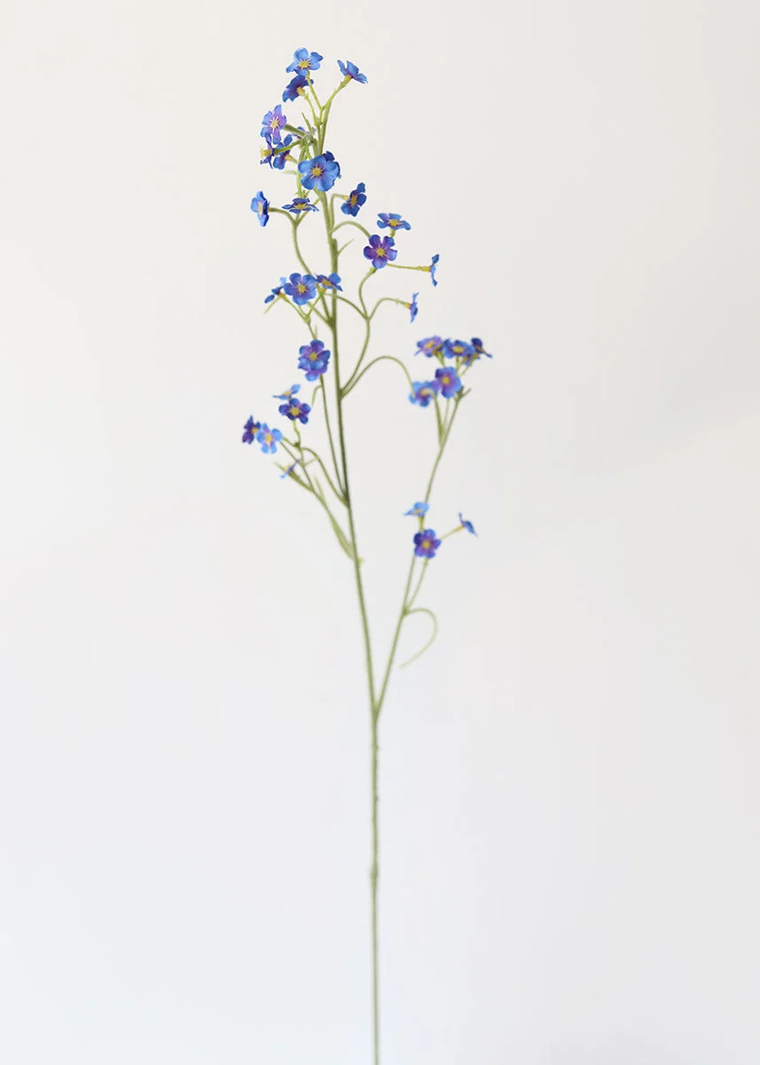 Blue Fake Forget Me Not Wildflowers - 30.5"