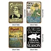 4PCS Fishing - Vintage Metal Signs Set - 20*30cm/30*40cm - Garden