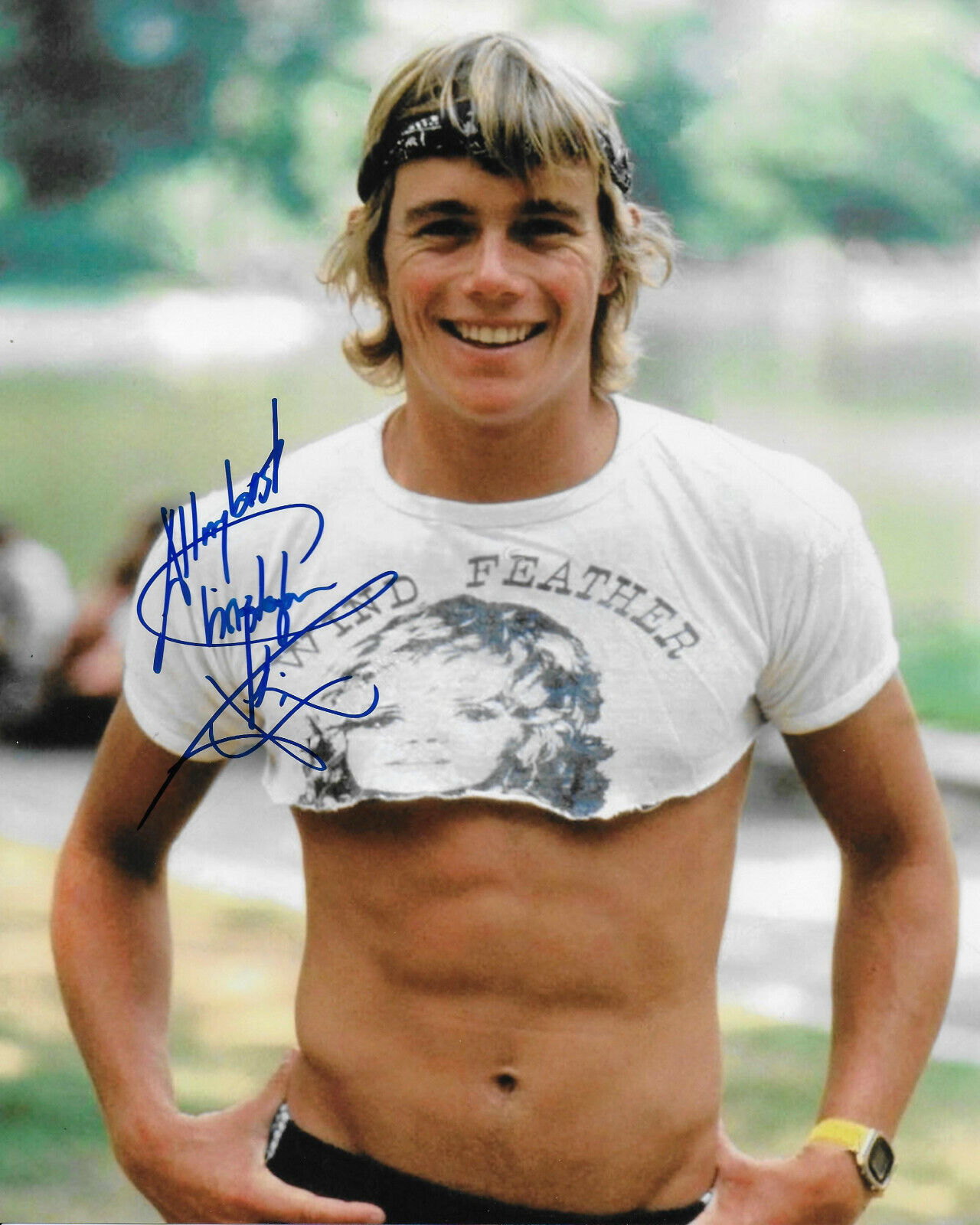 Christopher Atkins Original Autographed 8X10 Photo Poster painting - Blue Lagoon, Dallas #2