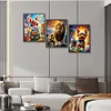 3pcs Diamond Painting -DIY Round Drill Flower Animals
