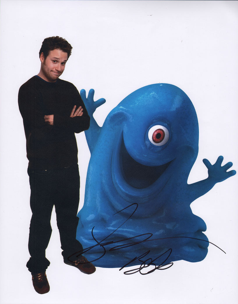 ~~ SETH ROGAN Authentic Hand-Signed MONSTERS VS ALIENS