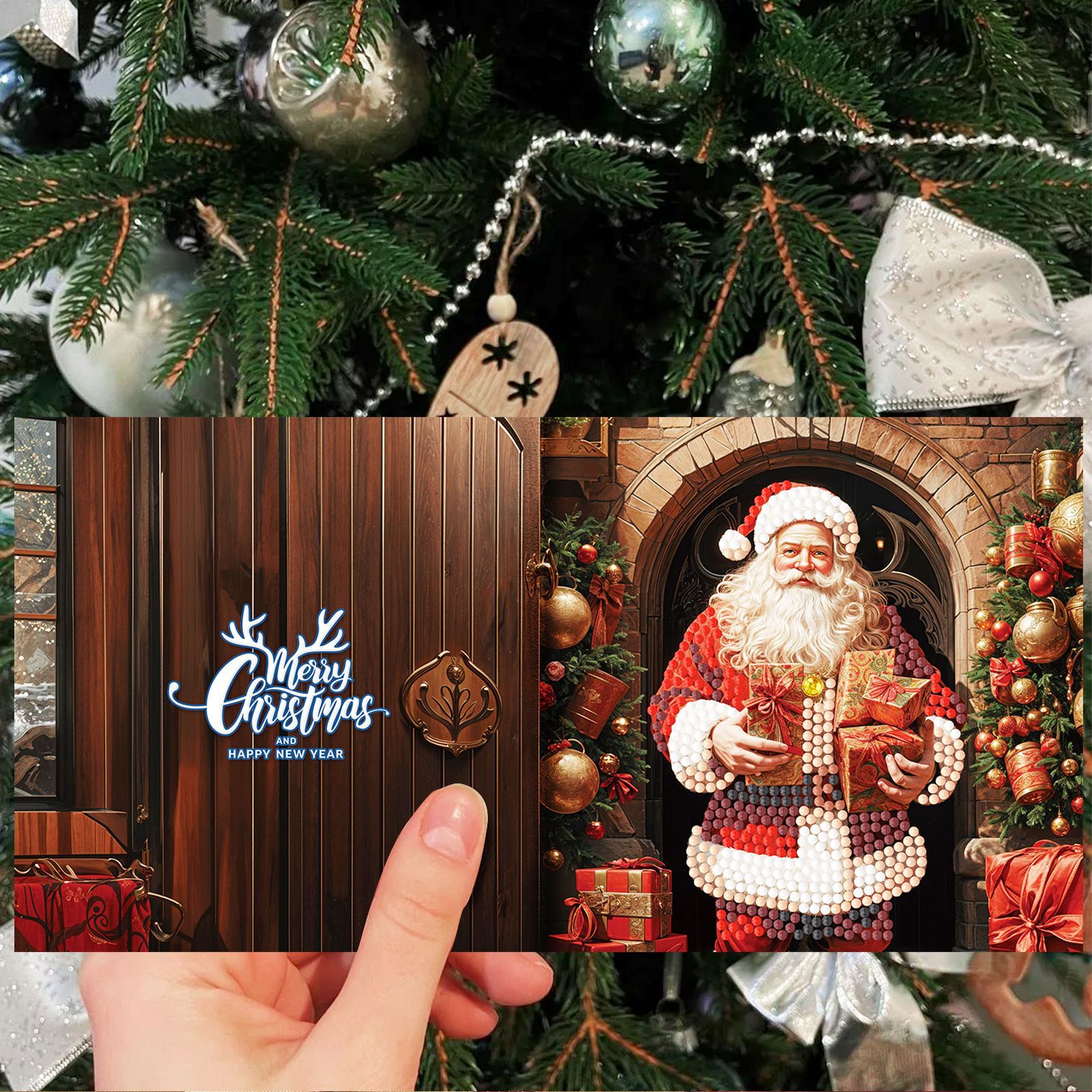 Diamond painting DIY greeting card new Christmas creative paper card point diamond gift with envelope tool set