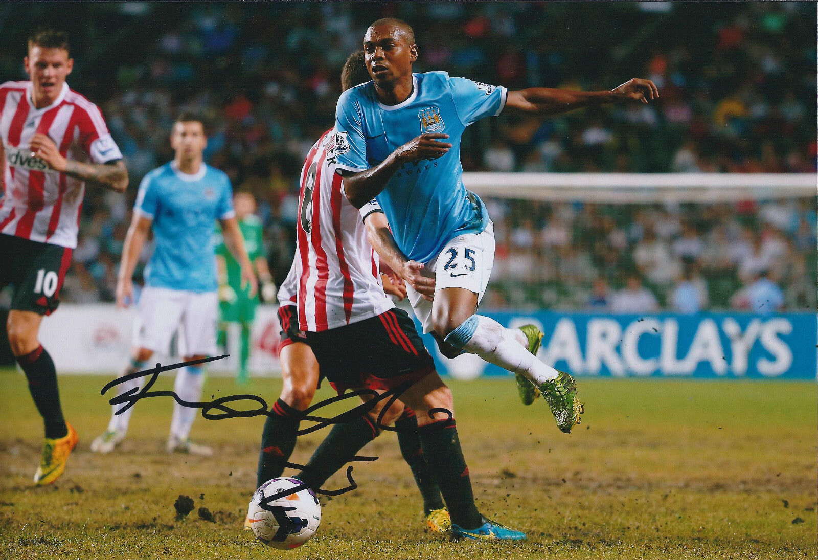 Fernandinho Signed Autograph 12x8 Photo Poster painting AFTAL COA Man City Premier League