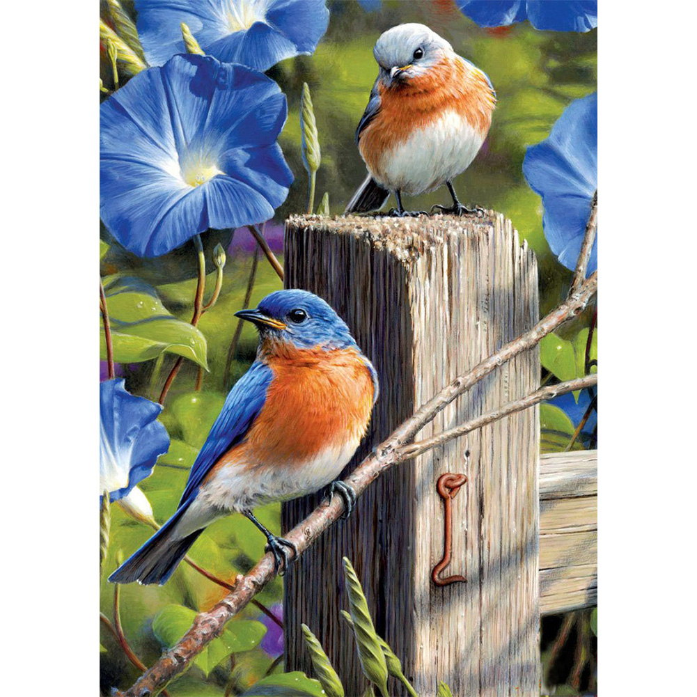 

40*30CM - Round Drill Diamond Painting - Bird, 501 Original