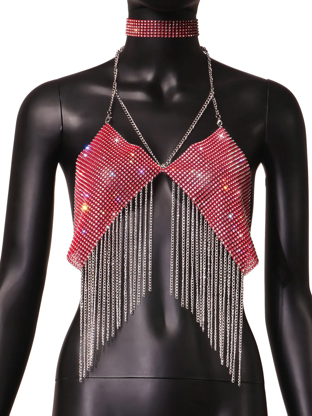 Uveng Uveng Type Sequins Slim Short Money Inside The Sling Type Anti-Light Black Small Vest DYJ2048