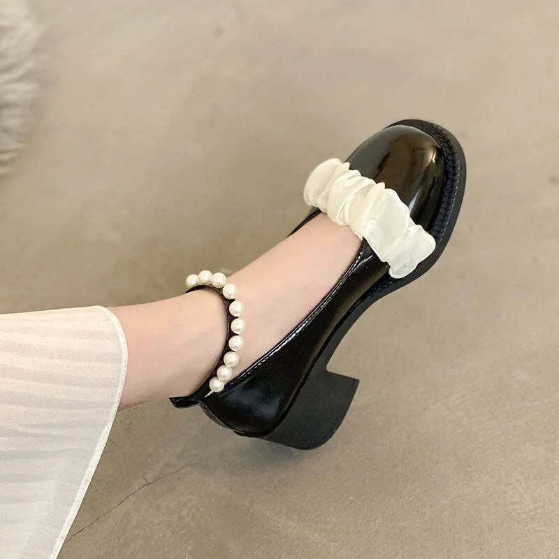 Vstacam Brand Women Mary Janes Lolita Shoes Hot Sale Pumps High Heels Chunky Sandals 2023 New Summer Party Ladies Shoes