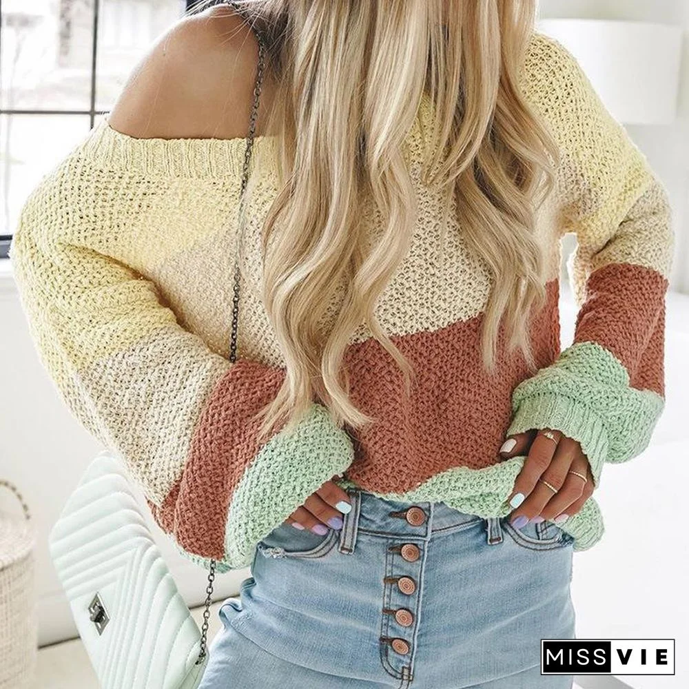 Women's Loose Striped Sweater
