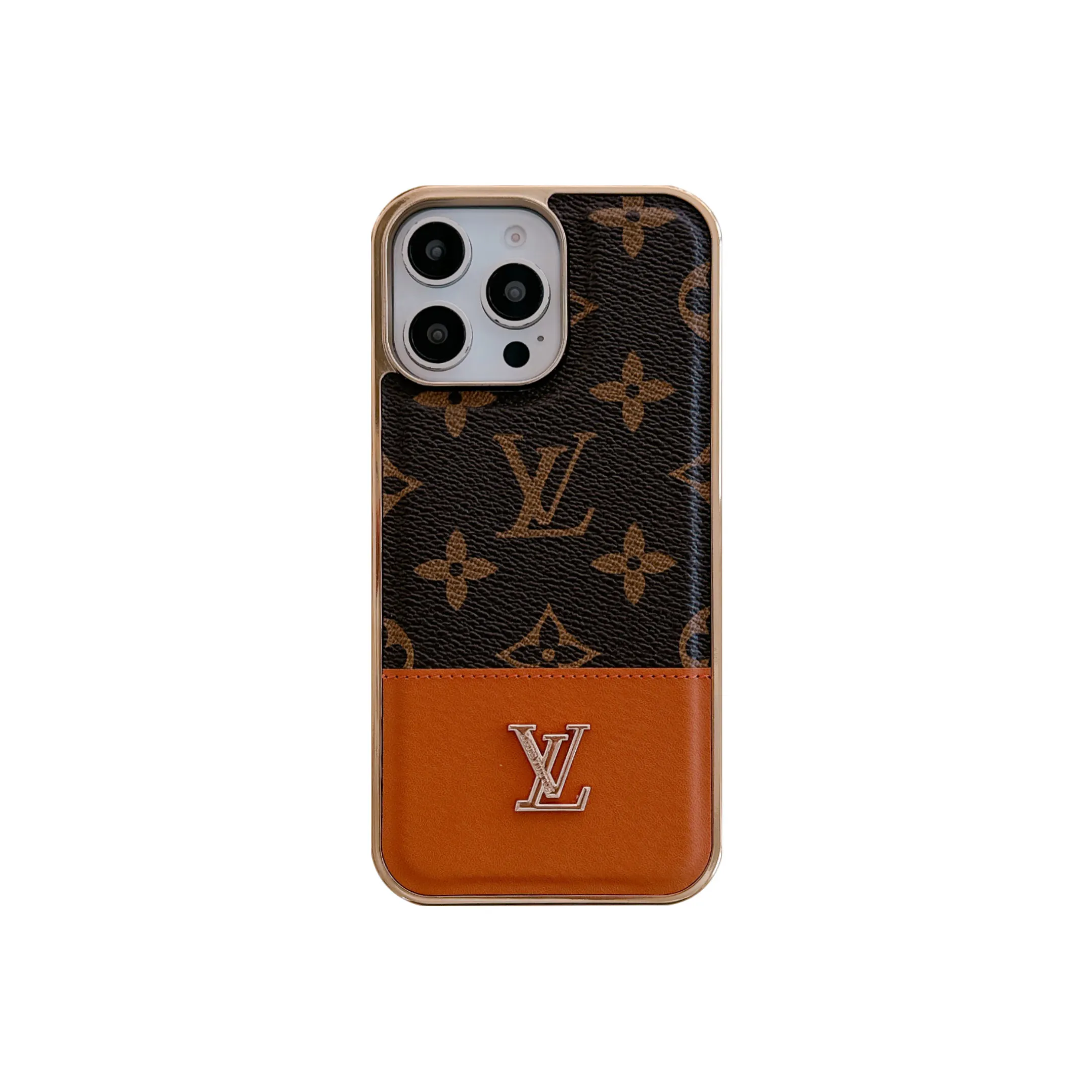 Luxury Electroplated Canvas Louis Vuitton Apple iPhone Cases