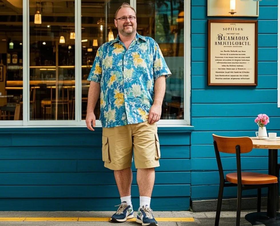 beach Hawaiian shirts for big and tall men