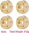 AMK Brass RC Wheel Hub Outer Portal Drive Housing Counterweight Balance Weight 128g for 1/10 RC Crawler Car Traxxas TRX4 TRX6 Upgrade Parts(4PCS,512g)