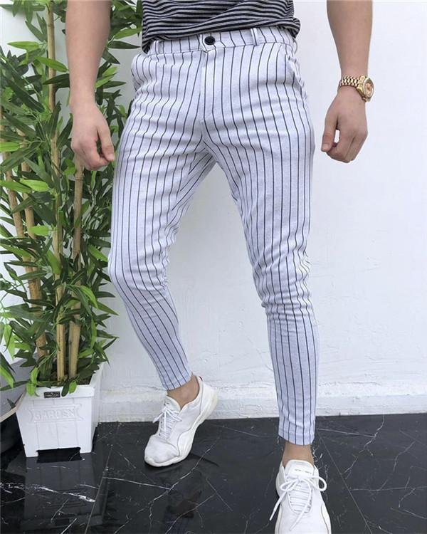Striped Men's Fashion Casual Pants - Chicaggo