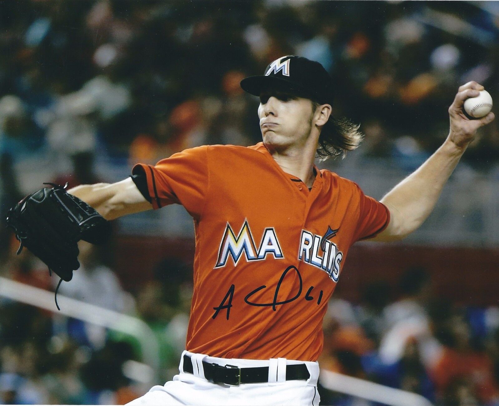 Signed 8x10 ADAM CONLEY Miami Marlins Autographed Photo Poster painting - COA