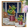 (US Only)Dragon Printed Cross Stitch Kit 50x60cm DIY 14CT Thread Art Needlework Decor