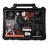 [&Uacute;ltimas 500 pe&ccedil;as] Kit combinado de furadeira sem fio com estojo, 6 ferramentas com estojo de armazenamento. (inclui 2 baterias de &iacute;on-l&iacute;tio e carregador)