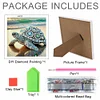 5D DIY Partial Special Shaped Drill Diamond Painting Sea Turtles Art With Frame Kit 17.2x17.2cm
