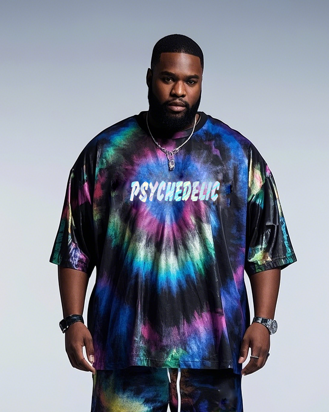 Big Boy Street Fashion Black Gradient Print Short Sleeve T-Shirt Shorts Suit