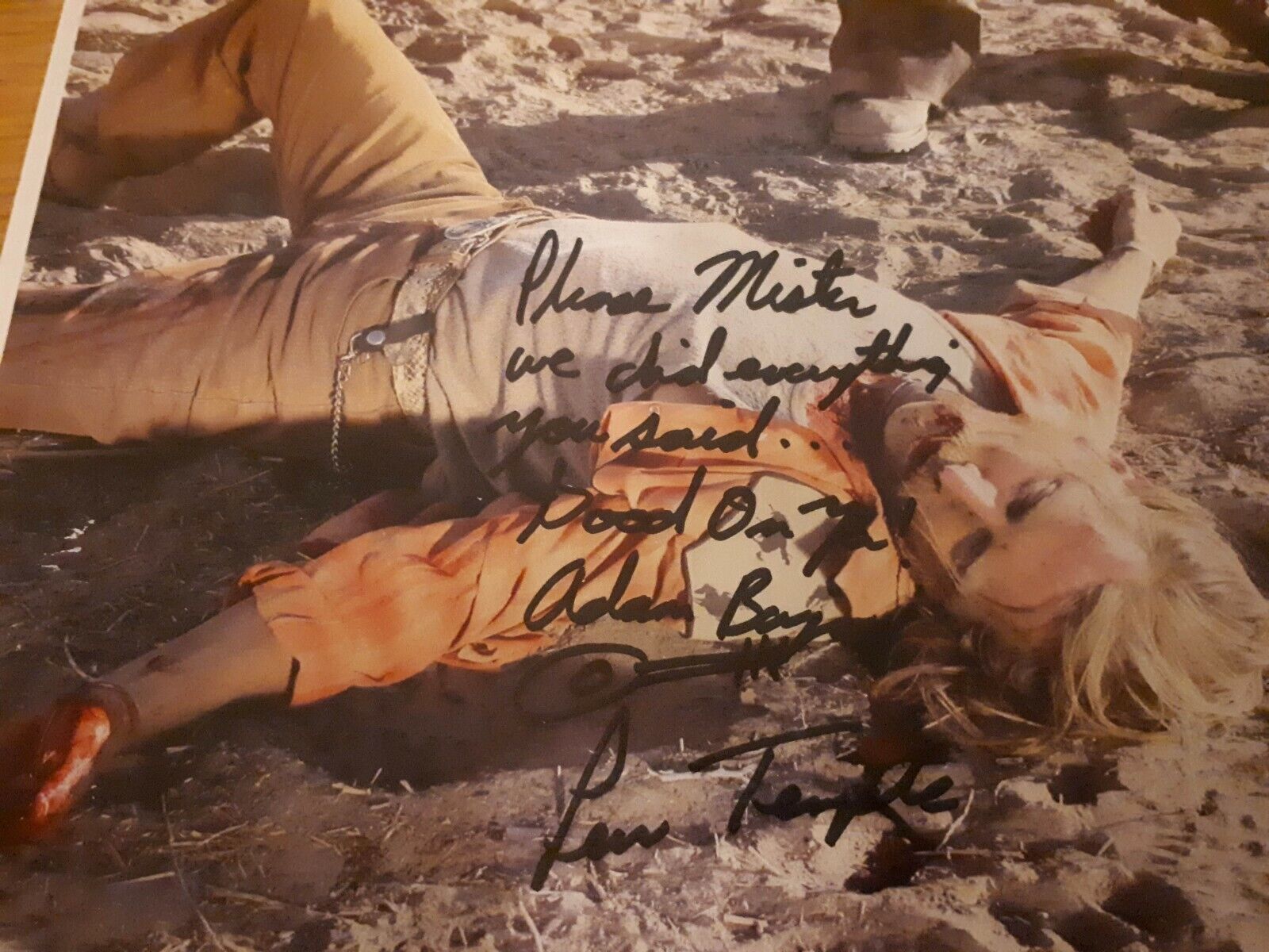 LEW TEMPLE SIGNED COLOUR 8 X 10 Photo Poster painting DOMINO THE TEXAS CHAINSAW MASSACRE 2006