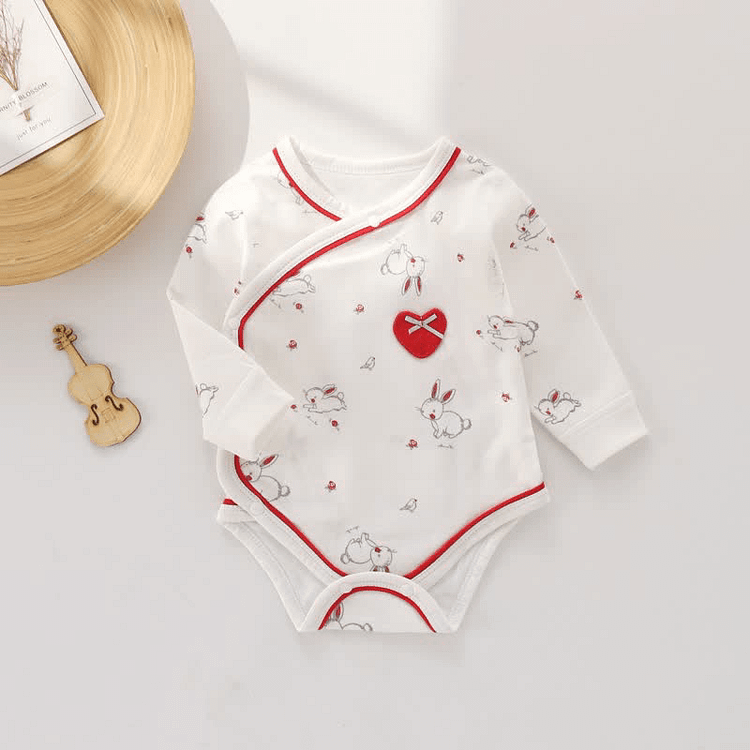 Baby Rabbit Heart Newborn Pajamas Bodysuit
