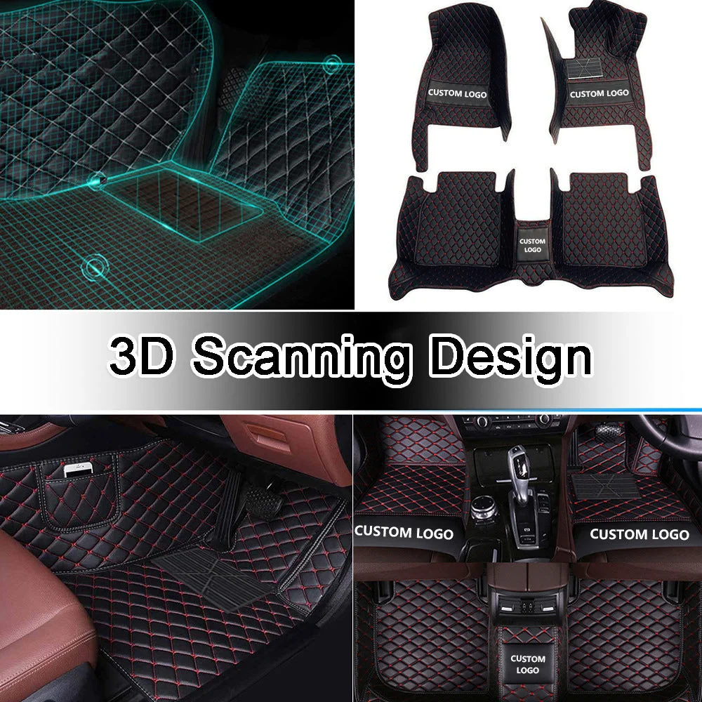 High-end customized car Nappa leather material fully wrapped floor mats