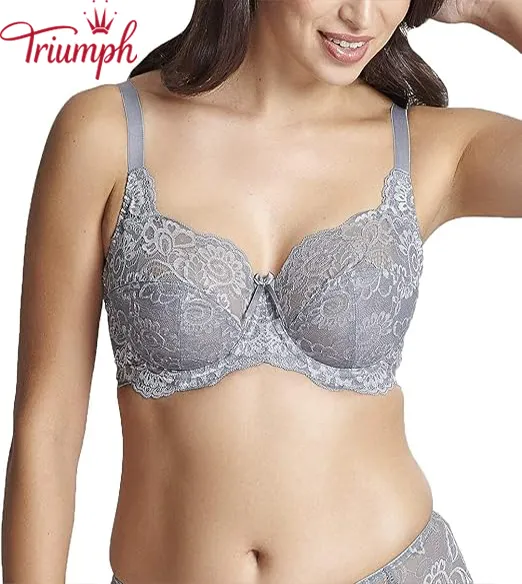 Triumph &ndash; Sutien din dantelă cu cupe &icirc;n 3 părți
