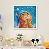 (US Only)Cat Printed Cross Stitch Kit 40x40cm DIY 14CT Thread Art Needlework Home Decor