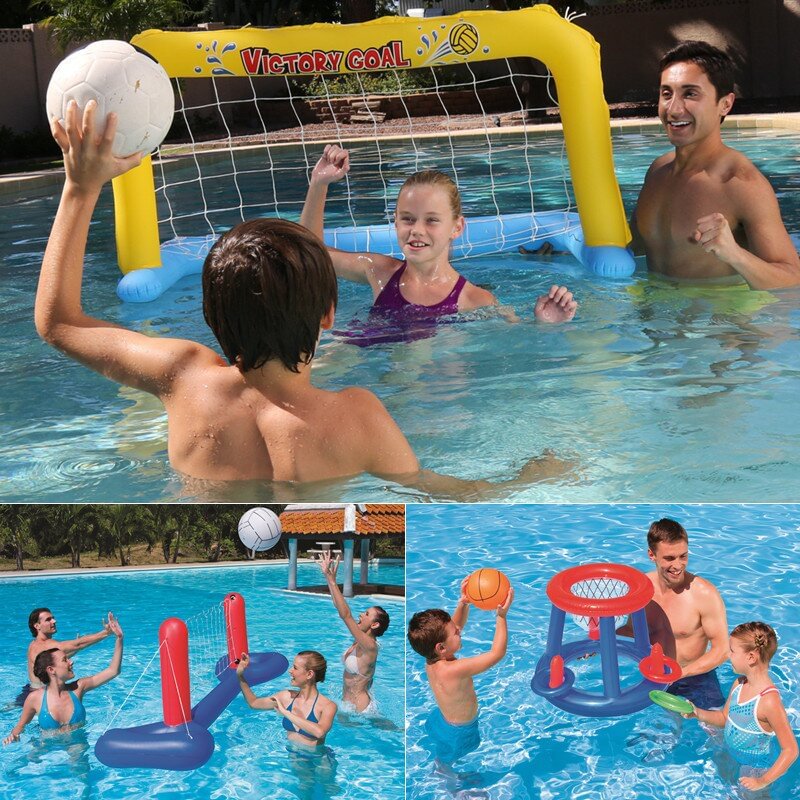 Swimming Pool Float Set Basketball With Hoops Floating Toy For Kids And Adults、、sdecorshop
