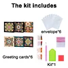 6Pcs Diamond Painting Greeting Card Mandala Diamond Handmade Card for Friends