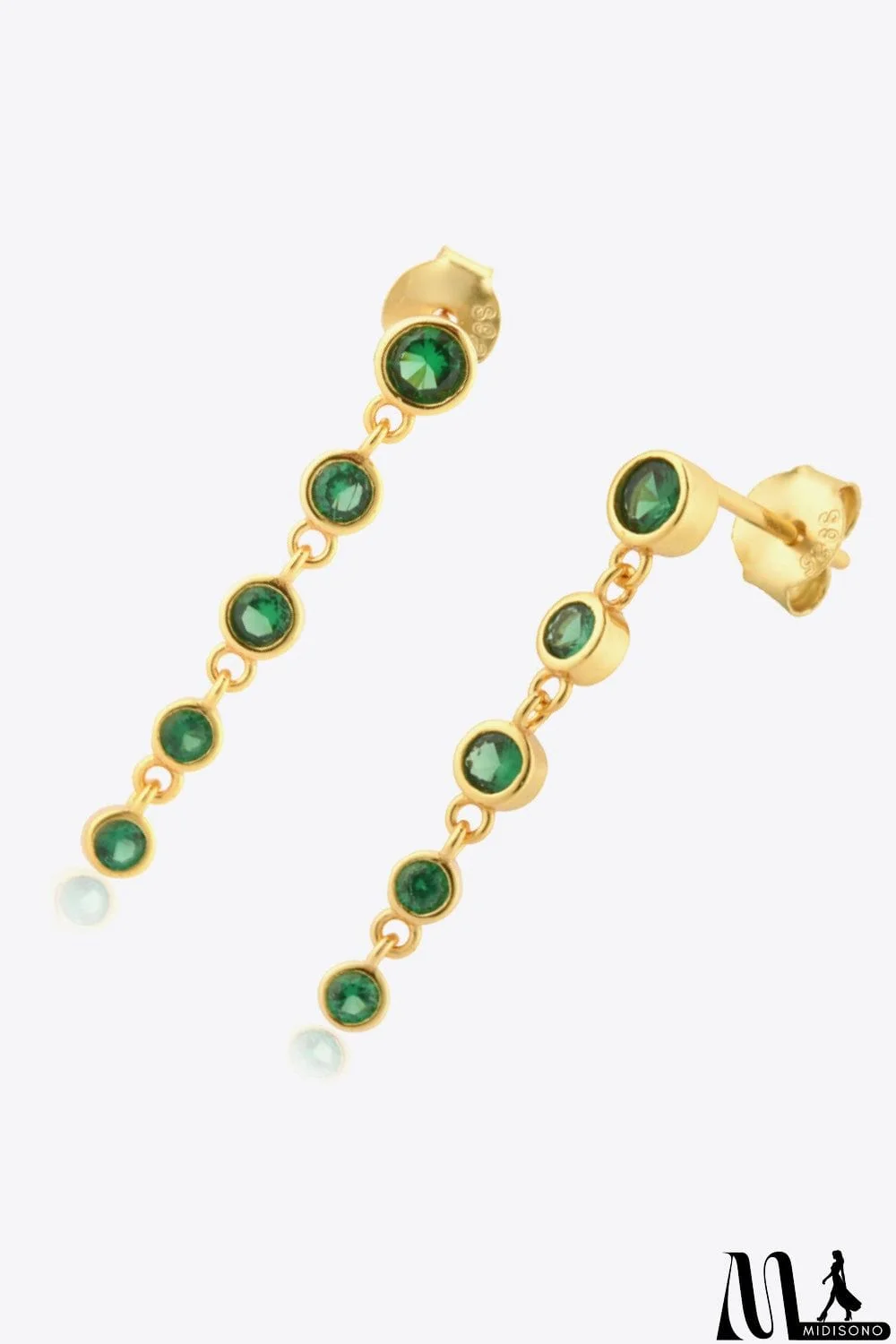 MidiSono - Inlaid Zircon 925 Sterling Silver Earrings