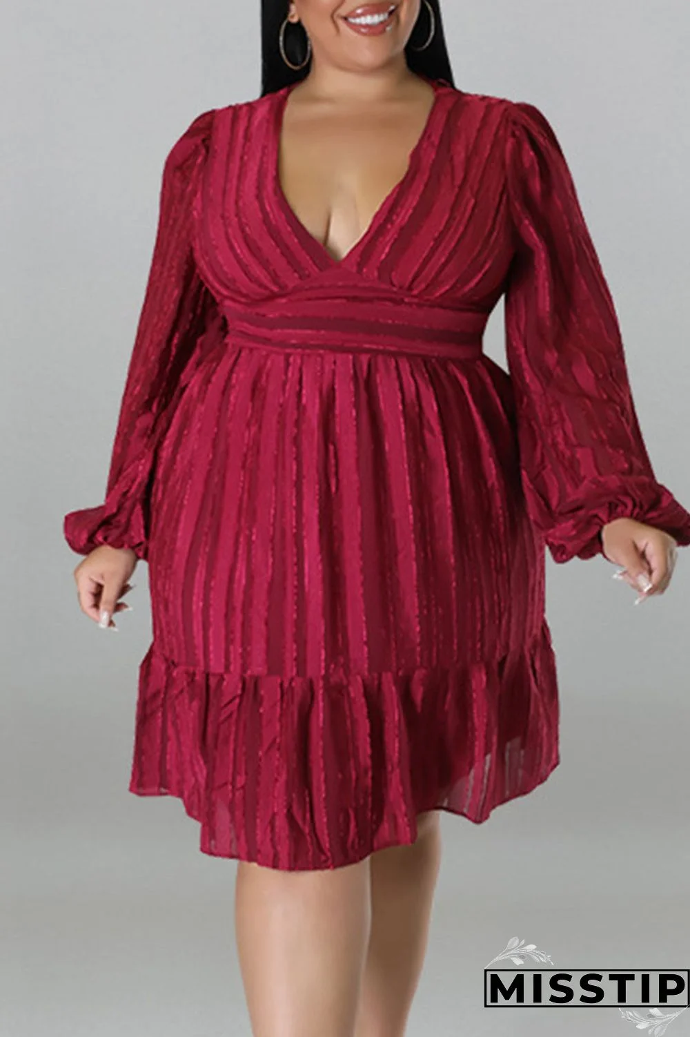 Green Casual Solid Patchwork Fold V Neck Straight Dresses