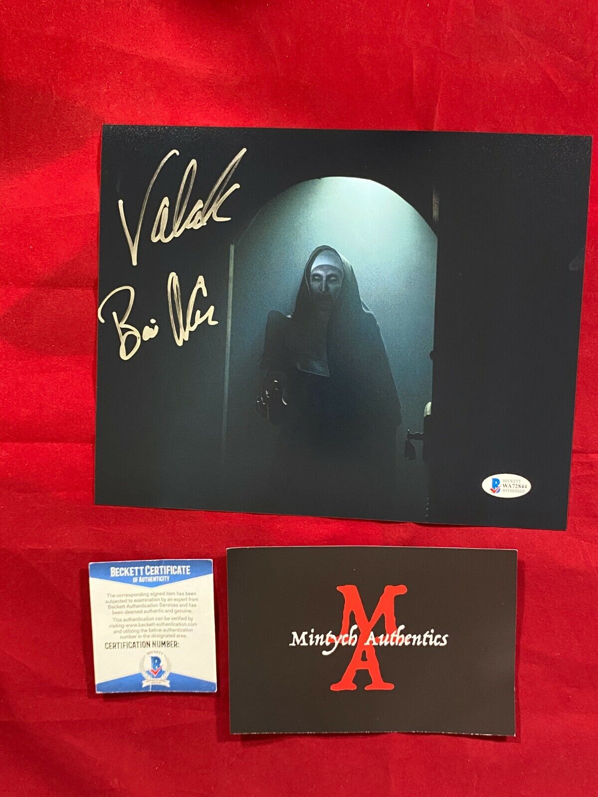 BONNIE AARONS THE NUN SIGNED 8x10 Photo Poster painting! VALAK! THE CONJURING! BECKETT COA!