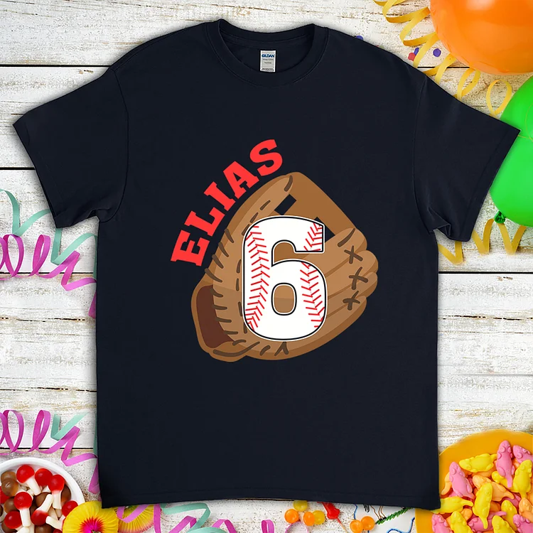 Personalized Baseball Catcher Birthday Shirt|S21