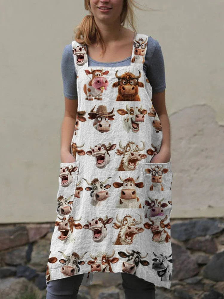 Adorable Cow Print Apron