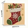 (20x20cm)Christmas Stocking Pearl Painting Art Kits With Inner Frame Pearl Gem Paintings Picture Arts Craft for Adults Beginners Home Wall Decor