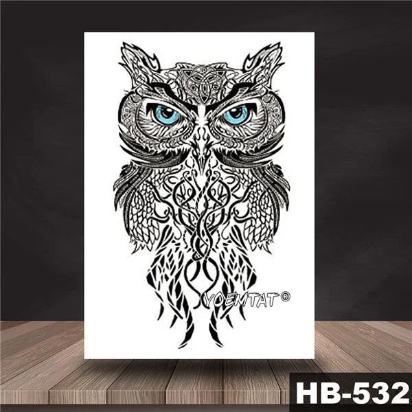 Waterproof Temporary Tattoo Sticker Black color dragon pattern tattoo Water Transfer Skull body art fake tattoo For Women Men