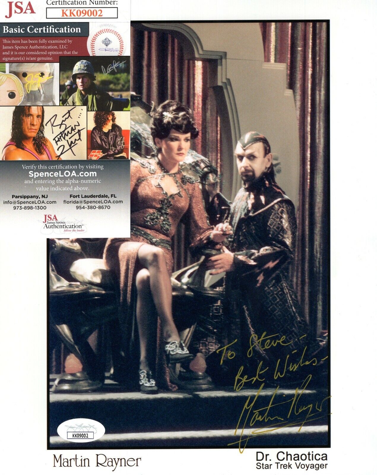 Martin Rayner Dr. Chaotica Star Trek Voyager Signed Autograph 8x10 Photo Poster painting JSA COA