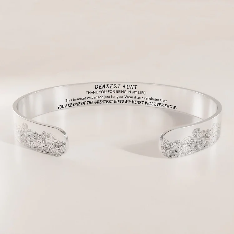 For Aunt - you are one of the greatest gifts Wave Bracelet