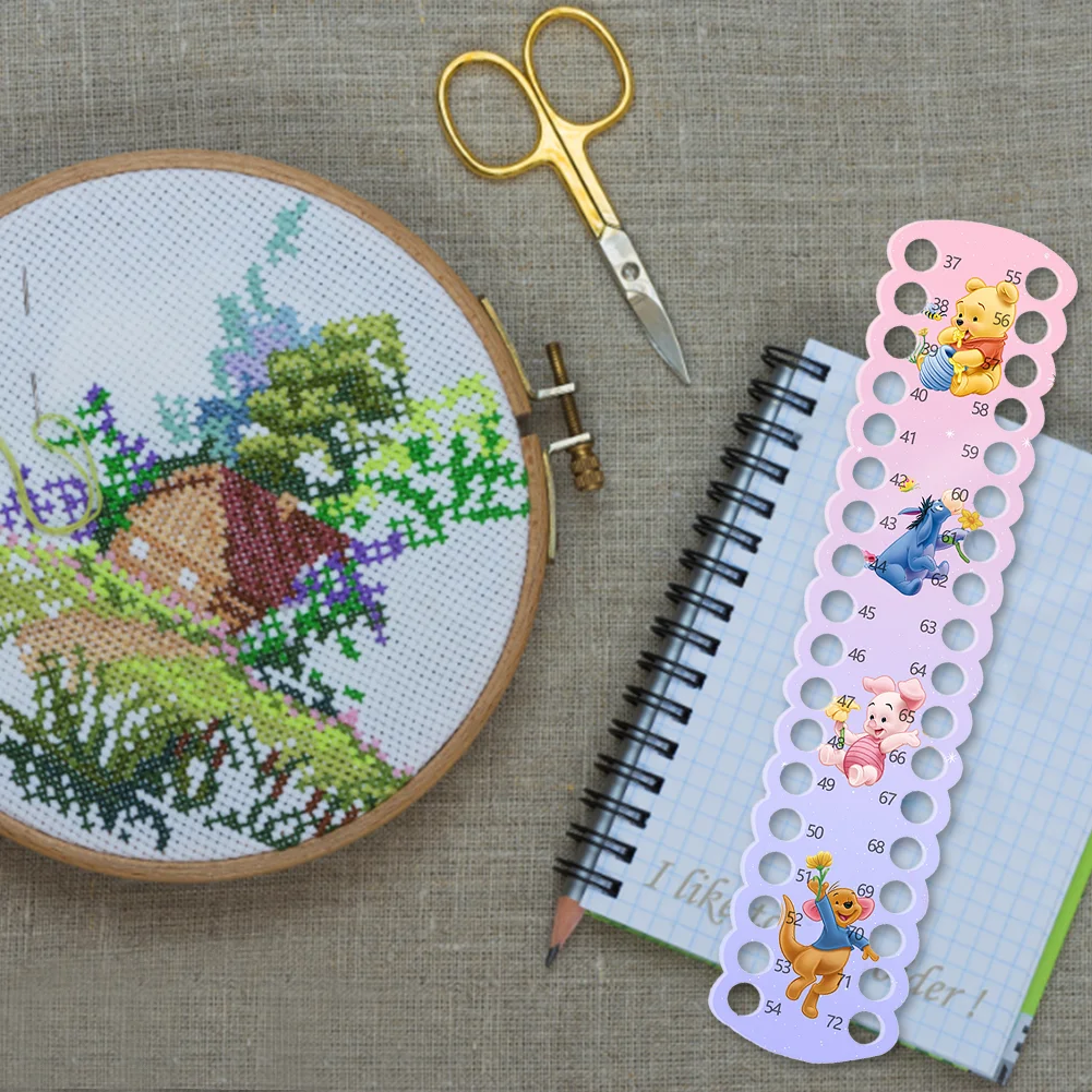 Cartoon Bear Embroidery Floss Organizer Cross Stitch Thread Holder Board